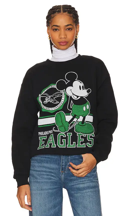 Junk Food Eagles Mickey Crewneck | Image 1 Junk Food Eagles Mickey Crewneck | Image 1