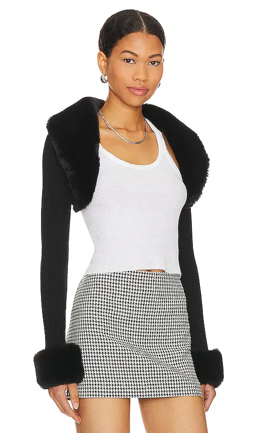 superdown Amy Faux Fur Bolero | Thumbnail 2 superdown Amy Faux Fur Bolero | Thumbnail 2