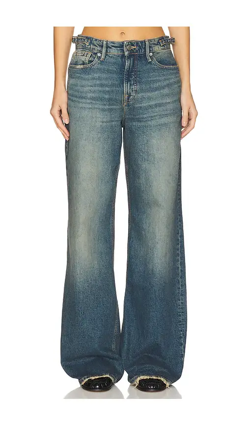 Good American Good Ease Adjustable Tabs Jeans | Image 1 Good American Good Ease Adjustable Tabs Jeans | Image 1