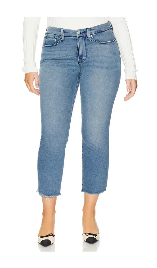 GOOD AMERICAN Good Petite Straight Split Pockets Jeans | Thumbnail 2 GOOD AMERICAN Good Petite Straight Split Pockets Jeans | Thumbnail 2