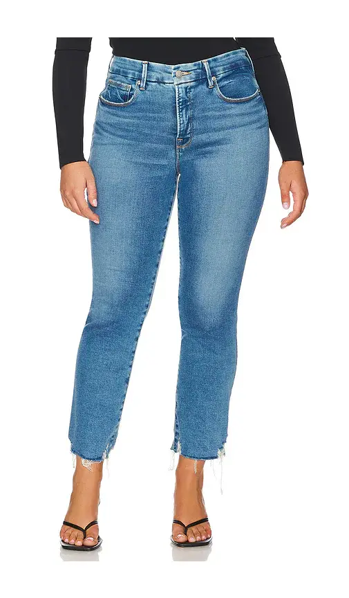 GOOD AMERICAN Good Legs Straight Jeans | Thumbnail 2