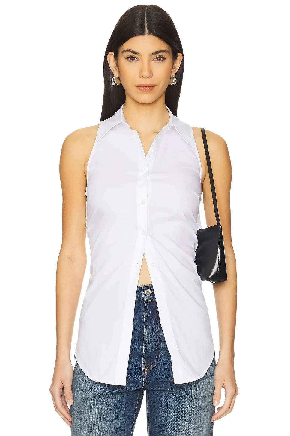 Loch Sleeveless Poplin Button Up Loch Sleeveless Poplin Button Up