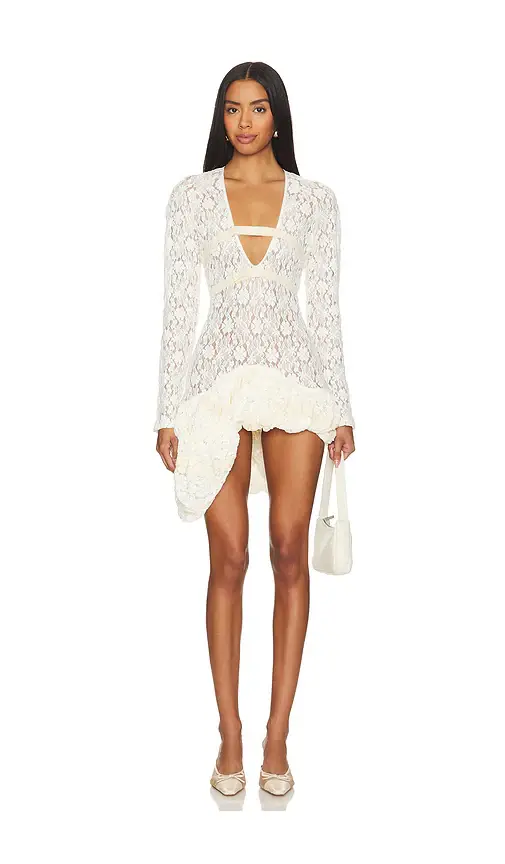 Yuhan Wang Draped Lace Dress