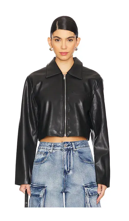 superdown x Emily Gemma Gabriella Faux Leather Jacket | Image 1 superdown x Emily Gemma Gabriella Faux Leather Jacket | Image 1