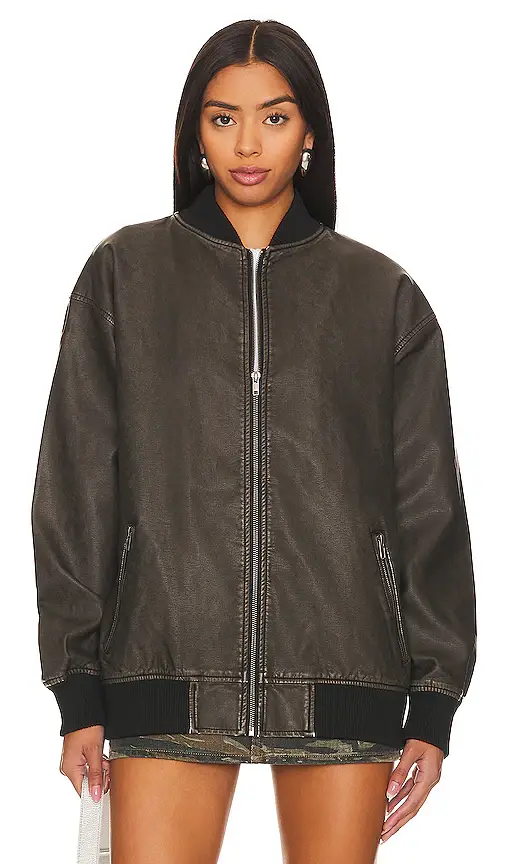 superdown Ariel Faux Leather Bomber | Thumbnail 2 superdown Ariel Faux Leather Bomber | Thumbnail 2