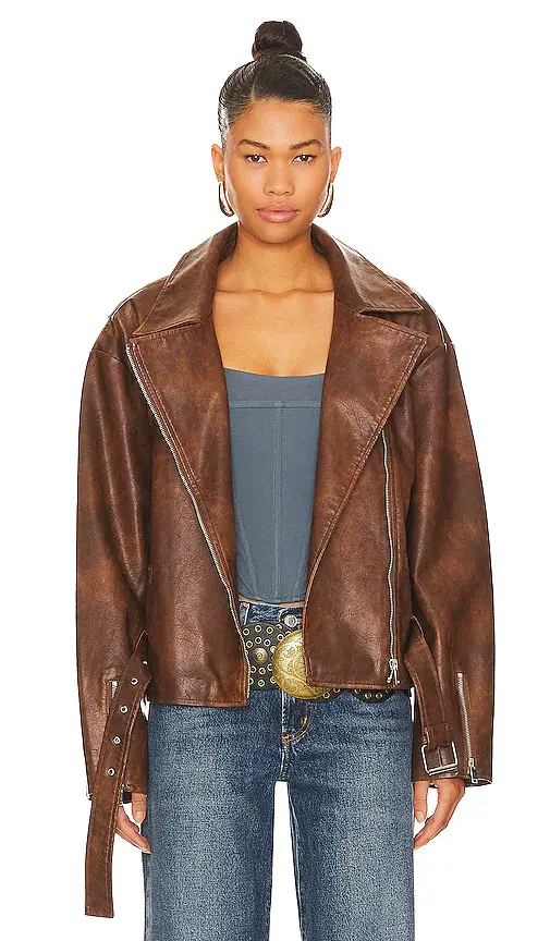 superdown Lana Faux Leather Jacket | Image 1 superdown Lana Faux Leather Jacket | Image 1