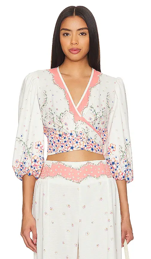 Agua Bendita x REVOLVE Asia Cropped Blouse