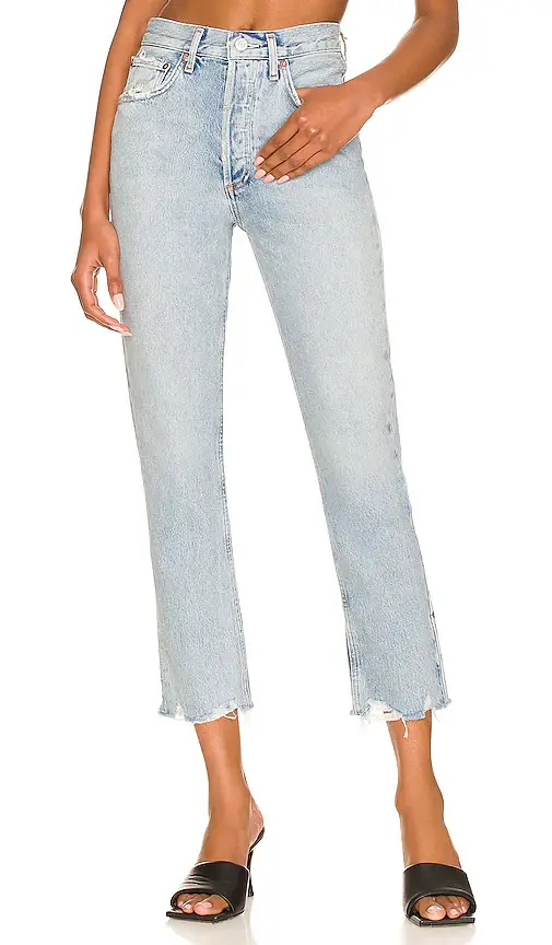 AGOLDE Riley High Rise Straight Crop Jeans | Image 1 AGOLDE Riley High Rise Straight Crop Jeans | Image 1