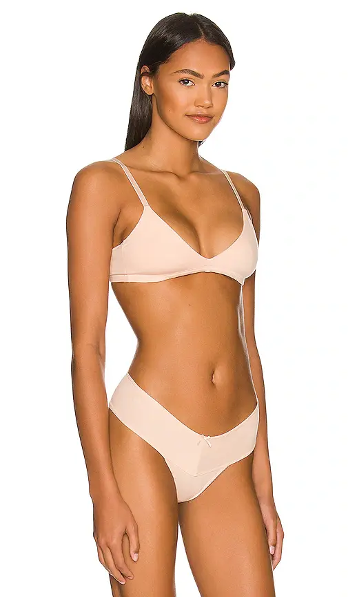 eberjey Pima Stretch Cotton V Bralette | Thumbnail 2