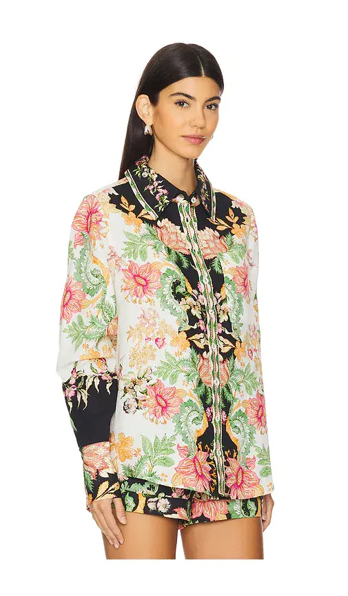Hemant & Nandita Oversized Shirt With Hand Crafted Buttons | Thumbnail 2