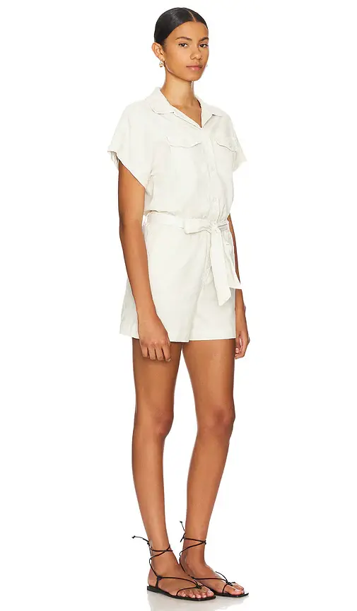 Bella Dahl Searose Rolled Sleeve Romper With Belt | Thumbnail 2 Bella Dahl Searose Rolled Sleeve Romper With Belt | Thumbnail 2