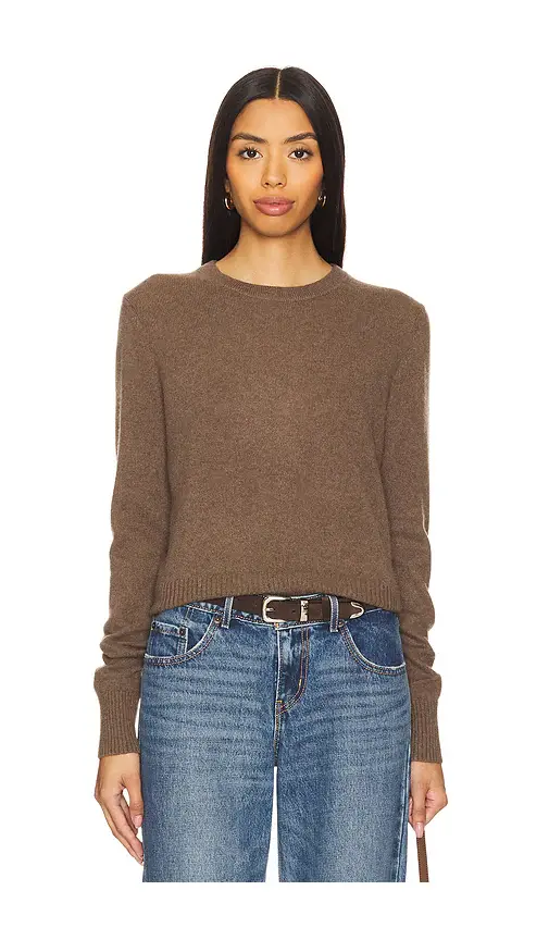 White + Warren White + Warren Cashmere Shrunken Crewneck | Image 1 White + Warren White + Warren Cashmere Shrunken Crewneck | Image 1