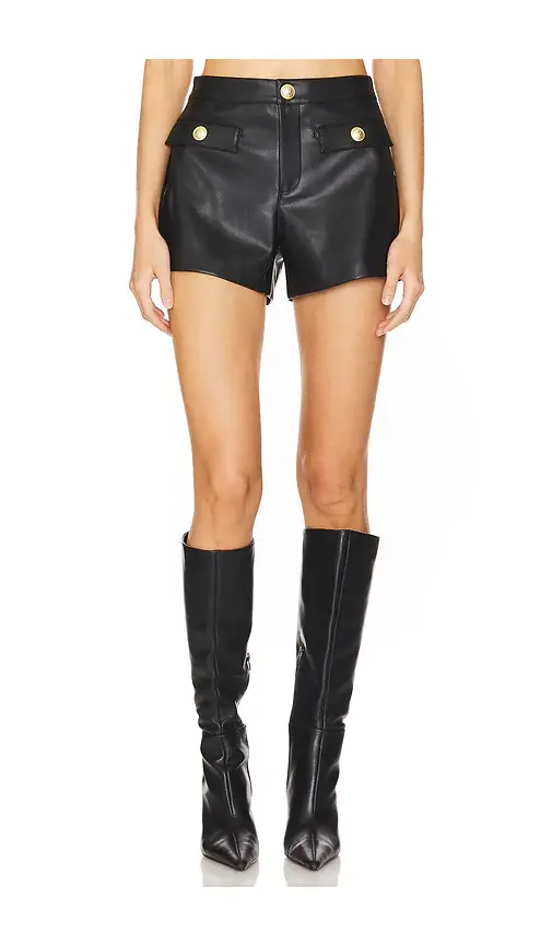 L'AGENCE Dionne Faux Leather Short | Image 1 L'AGENCE Dionne Faux Leather Short | Image 1