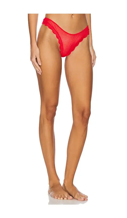 Free People x Intimately FP Mid Week Thong In Fiery Red | Thumbnail 2 Free People x Intimately FP Mid Week Thong In Fiery Red | Thumbnail 2