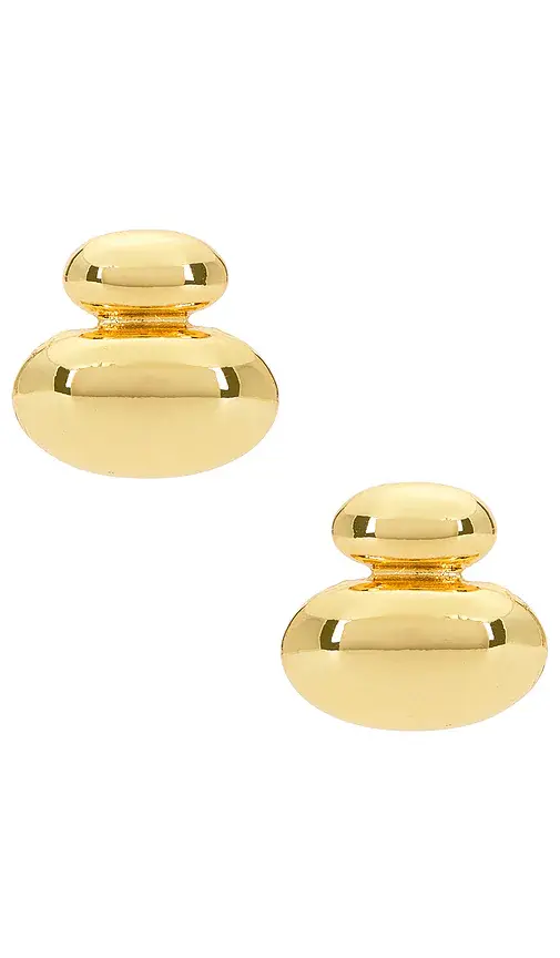 BRACHA Gold Pebble Studs