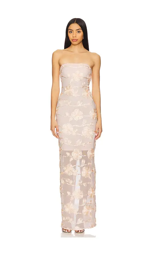 ROTATE Flower Mesh Tube Dress | Image 1 ROTATE Flower Mesh Tube Dress | Image 1