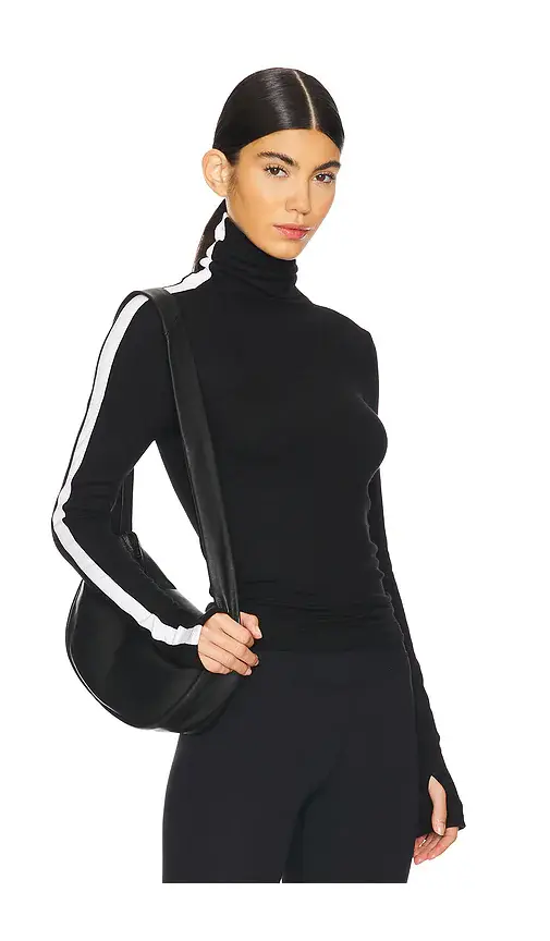 Splits59 Jackson Rib Full Length Turtleneck Top