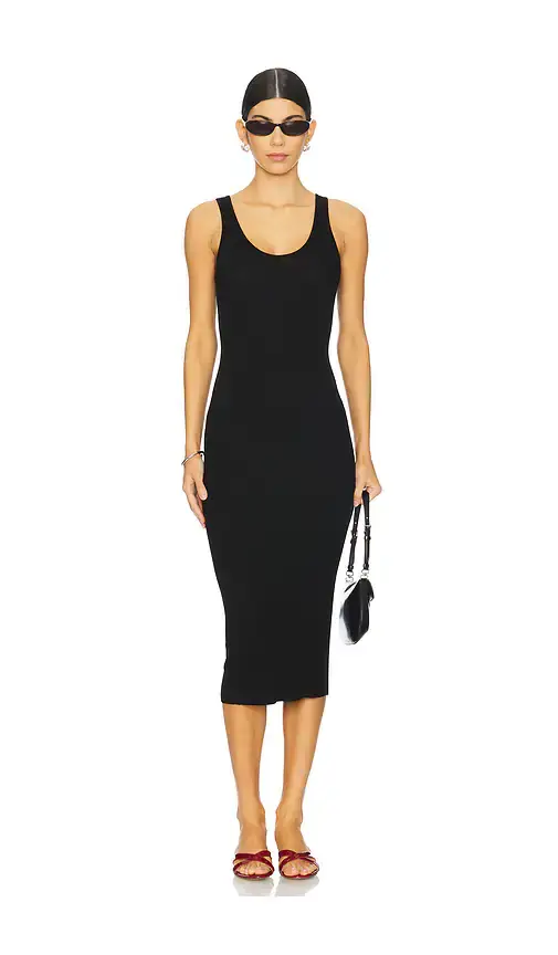 ENZA COSTA Silk Knit Tank Midi Dress