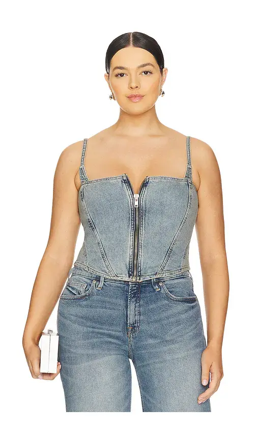 GOOD AMERICAN Denim Bustier | Thumbnail 2 GOOD AMERICAN Denim Bustier | Thumbnail 2