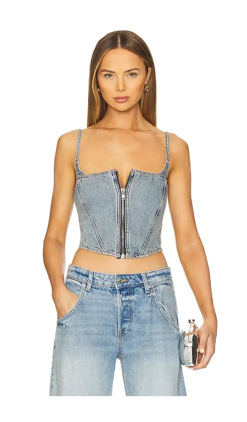 Good American Denim Bustier | Image 1 Good American Denim Bustier | Image 1