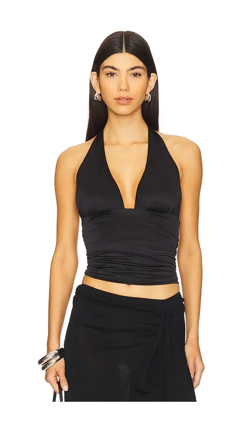 Good American Slinky Jersey Halter Top | Image 1 Good American Slinky Jersey Halter Top | Image 1