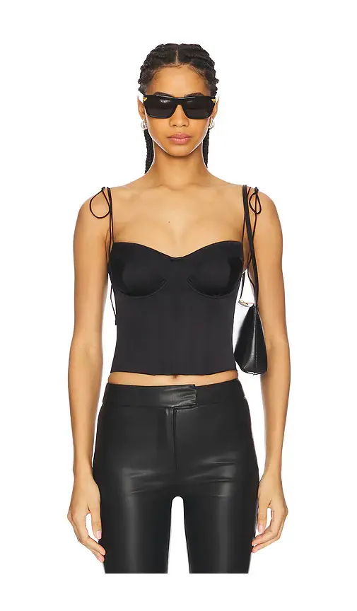 Good American Satin Bustier Top | Image 1 Good American Satin Bustier Top | Image 1