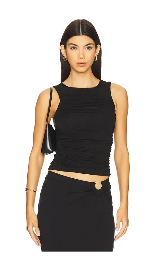 GOOD AMERICAN Ruched Tank Top