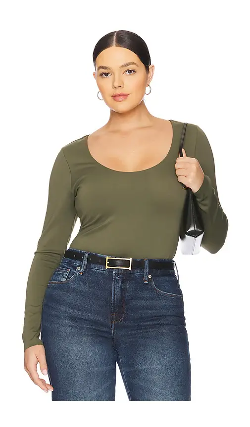 GOOD AMERICAN Sculpting Scoop Long Sleeve Body | Thumbnail 2
