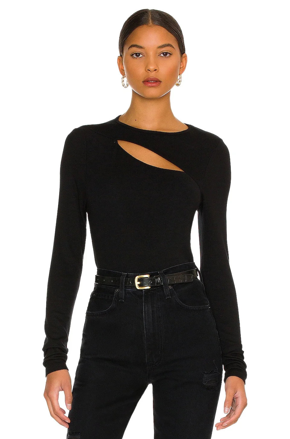 LA Made Verge Peek A Boo Long Sleeve Top
