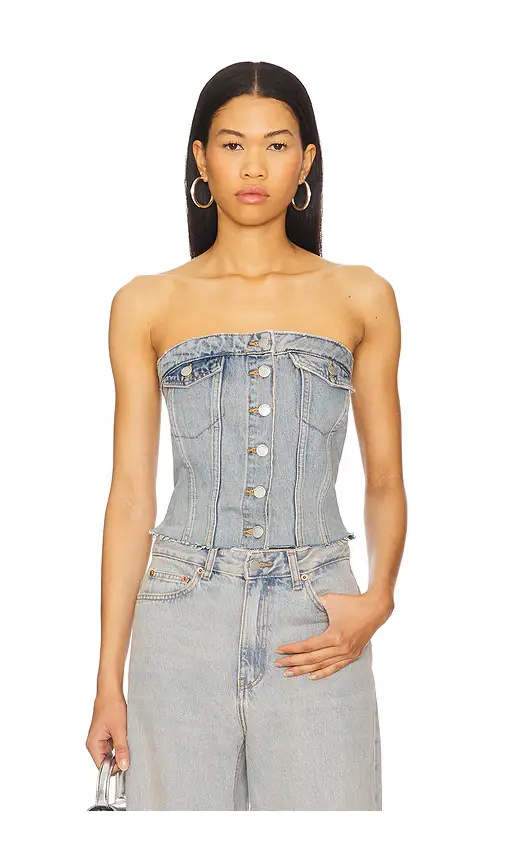 Dr. Denim Carli Denim Tube Top | Image 1 Dr. Denim Carli Denim Tube Top | Image 1