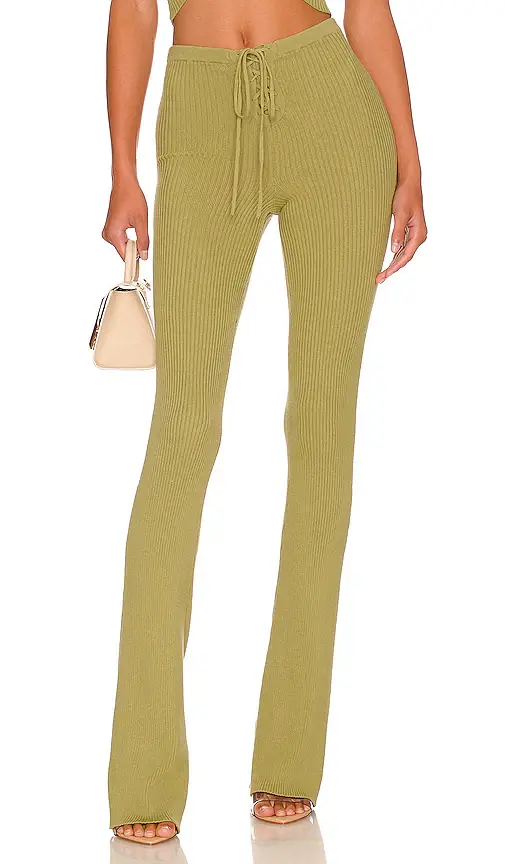 Camila Coelho Artemis Lace Up Knit Pant