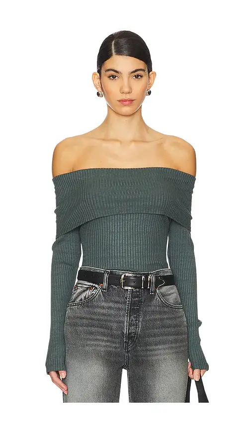 LA Made Kayla Off Shoulder Long Sleeve Top | Image 1 LA Made Kayla Off Shoulder Long Sleeve Top | Image 1