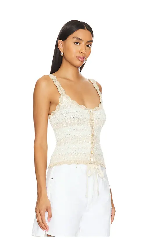 Autumn Cashmere Textured Scalloped Tank | Thumbnail 2 Autumn Cashmere Textured Scalloped Tank | Thumbnail 2
