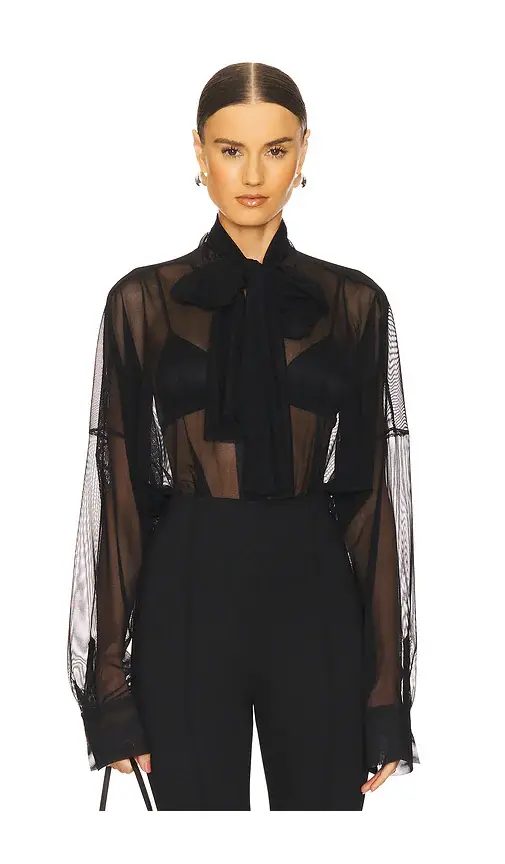 Norma Kamali Super Oversized Bf Shirt Bodysuit | Image 1 Norma Kamali Super Oversized Bf Shirt Bodysuit | Image 1