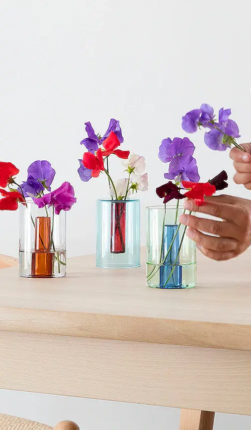 Block Design Small Reversible Glass Vase | Thumbnail 2 Block Design Small Reversible Glass Vase | Thumbnail 2