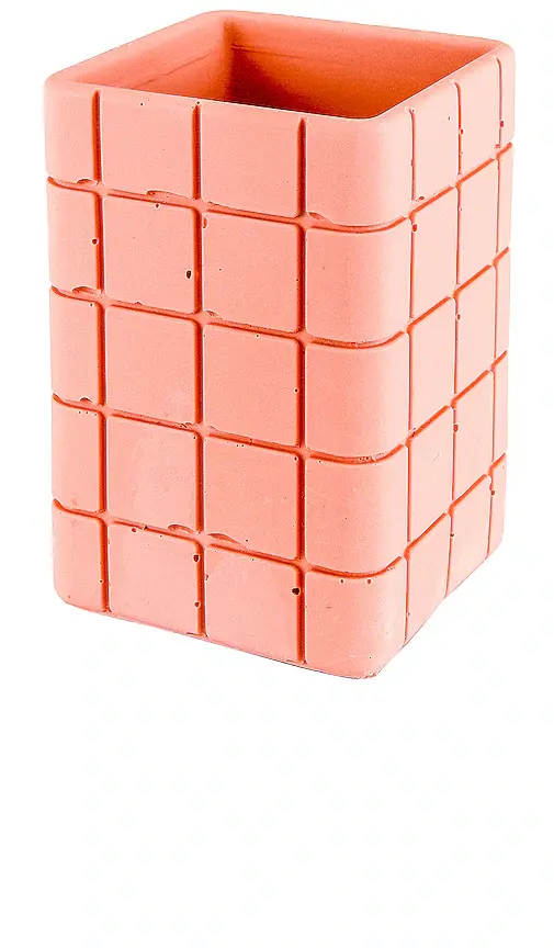 Block Design Tile Toothbrush Holder