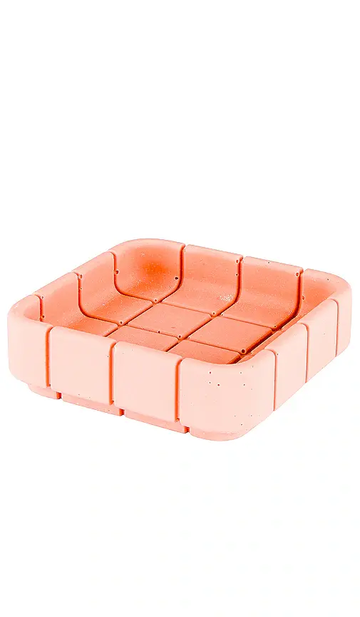 Block Design Tile Square Dish