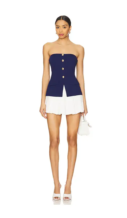 Amanda Uprichard Kourt Skort Romper | Image 1 Amanda Uprichard Kourt Skort Romper | Image 1