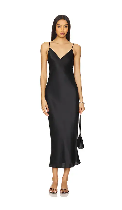 L'Agence Seridie Slip Midi Dress