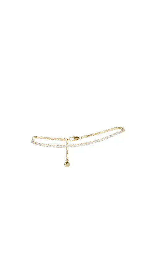 Ettika Single Crystal Band Anklet | Image 1 Ettika Single Crystal Band Anklet | Image 1