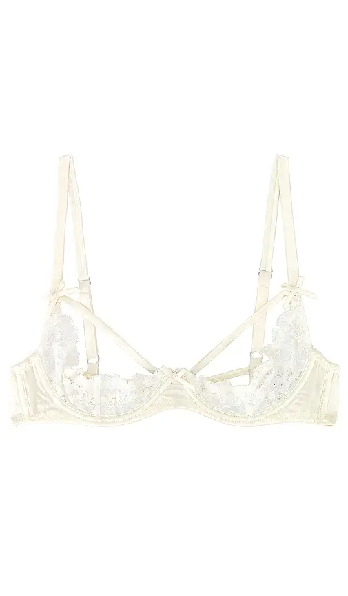 fleur du mal Charlotte Lace Peakaboo Bra | Image 1 fleur du mal Charlotte Lace Peakaboo Bra | Image 1