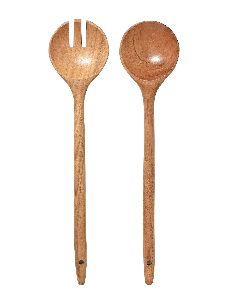 Public Goods Acacia Salad Serving Utensils Set of 2
