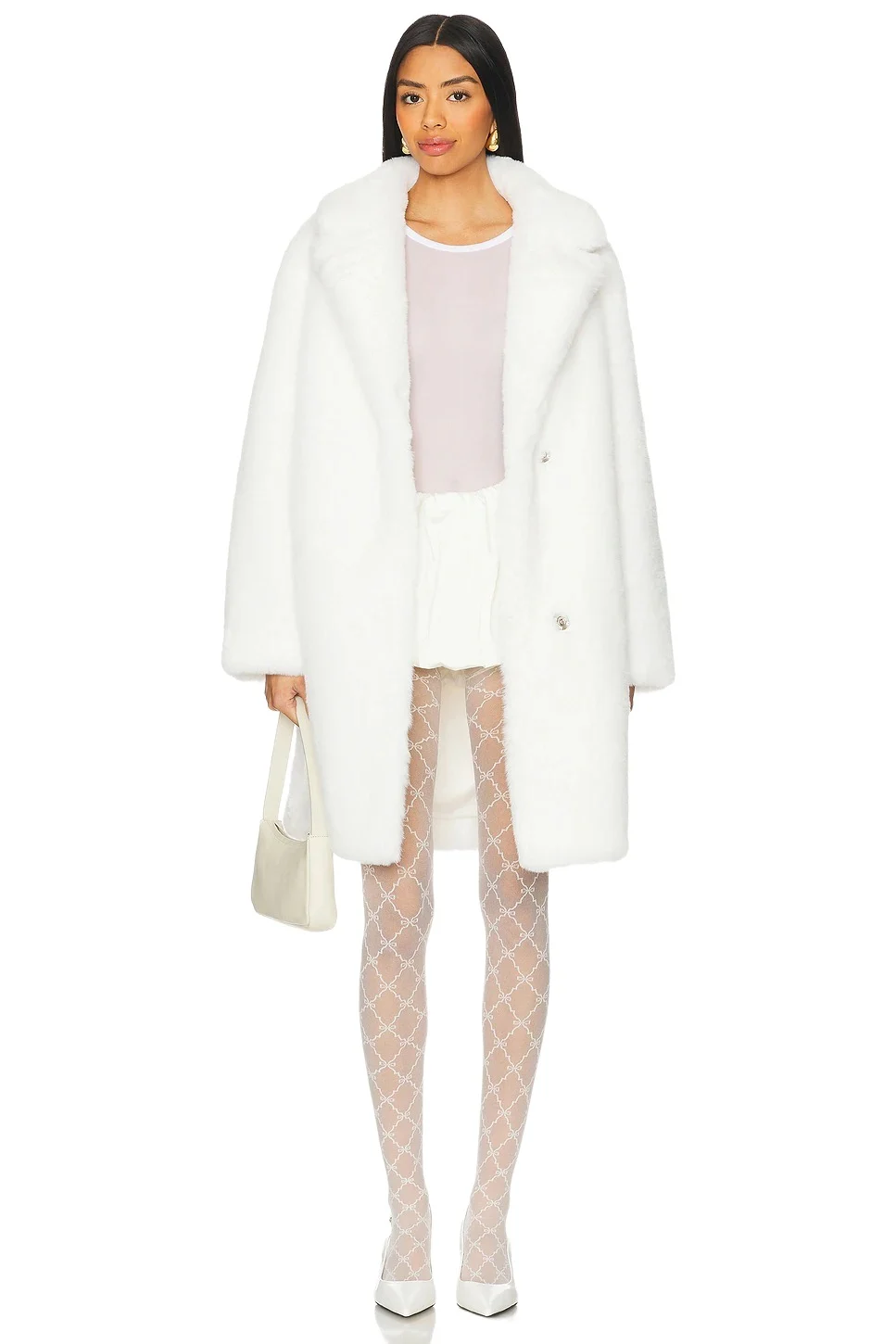 MORE TO COME Elaine Faux Fur Coat