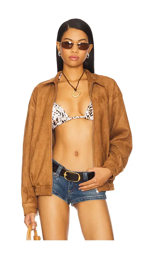 MORE TO COME Bella Faux Suede Fringe Jacket | Image 1 MORE TO COME Bella Faux Suede Fringe Jacket | Image 1