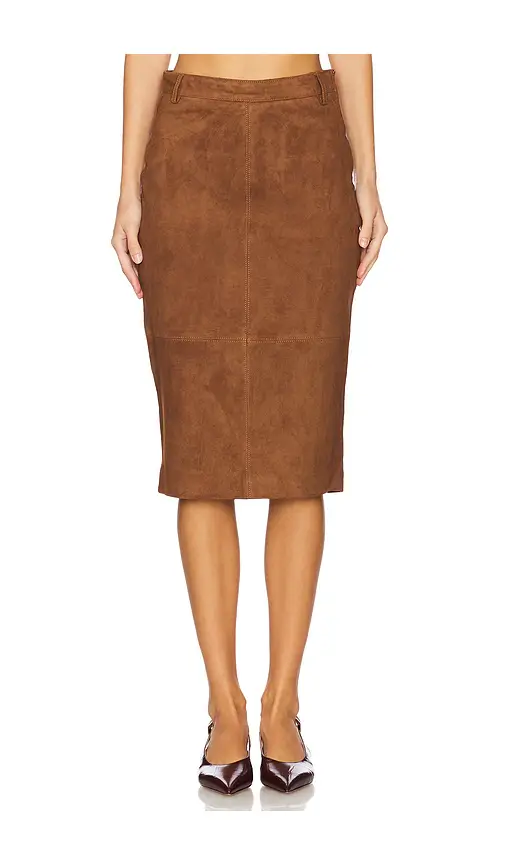 Retrofête Marcella Suede Skirt | Image 1 Retrofête Marcella Suede Skirt | Image 1