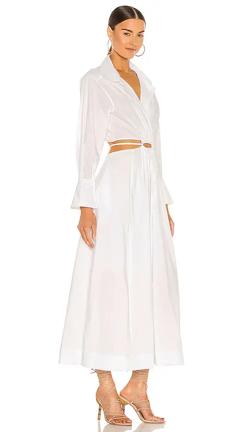 Simkhai Alex Pleated Cut Out Dress | Thumbnail 2 Simkhai Alex Pleated Cut Out Dress | Thumbnail 2