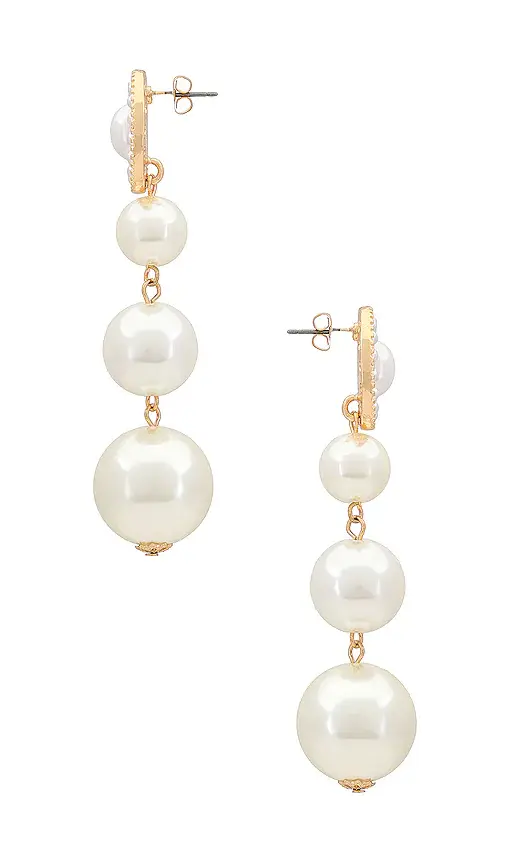 Ettika Graduating Pearl Dangle Earrings | Thumbnail 2 Ettika Graduating Pearl Dangle Earrings | Thumbnail 2