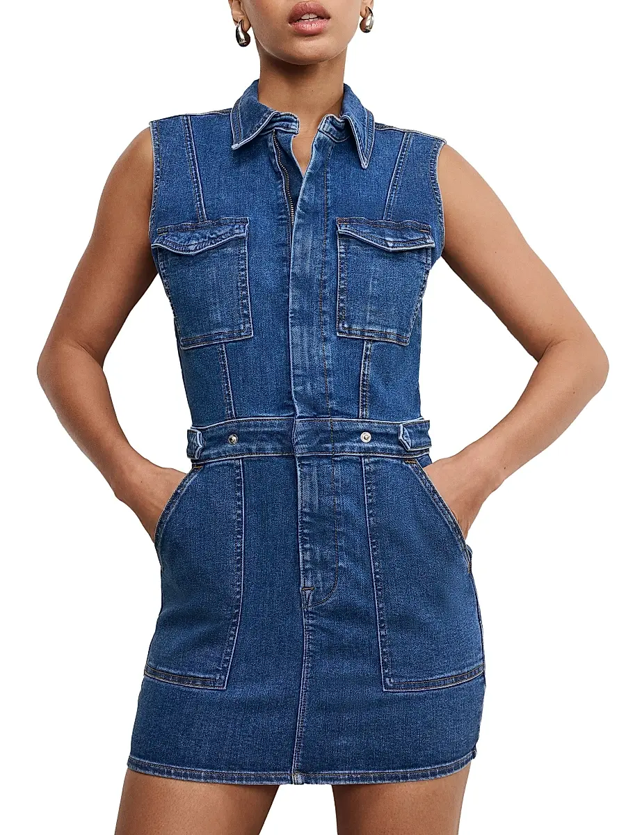 GOOD AMERICAN Women's Fit For Success Sleeveless Mini Dress | Thumbnail 4