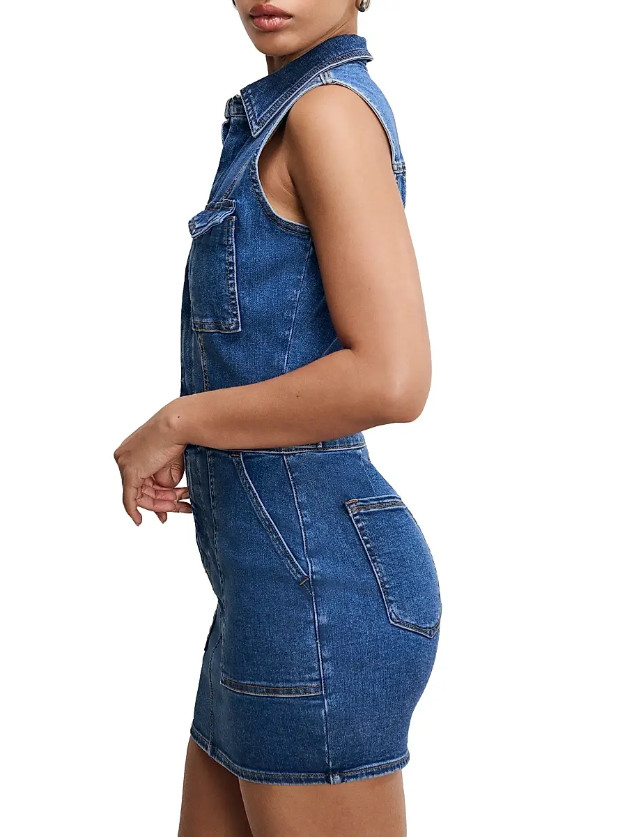GOOD AMERICAN Women's Fit For Success Sleeveless Mini Dress | Thumbnail 5