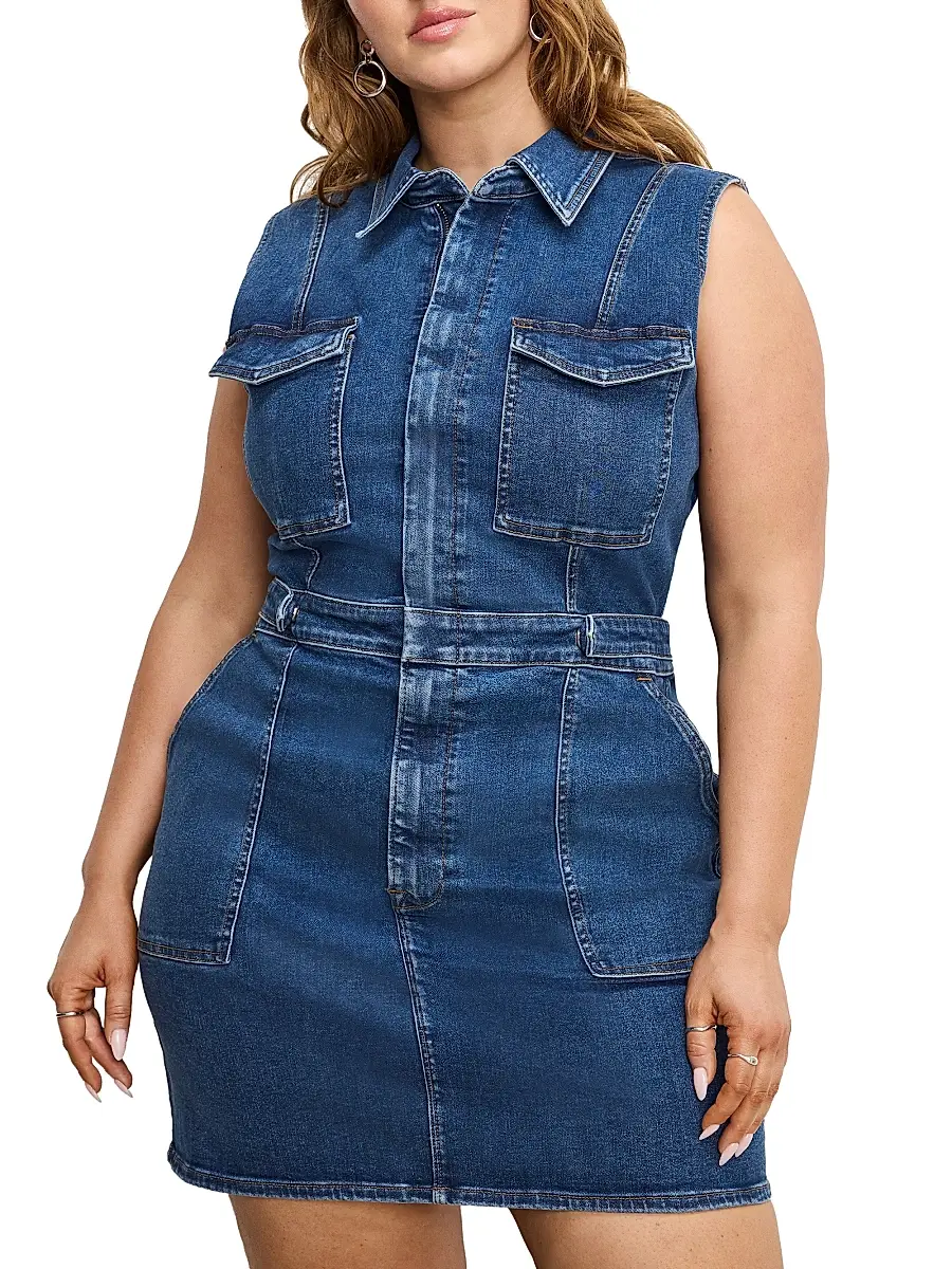 GOOD AMERICAN Women's Fit For Success Sleeveless Mini Dress | Thumbnail 8
